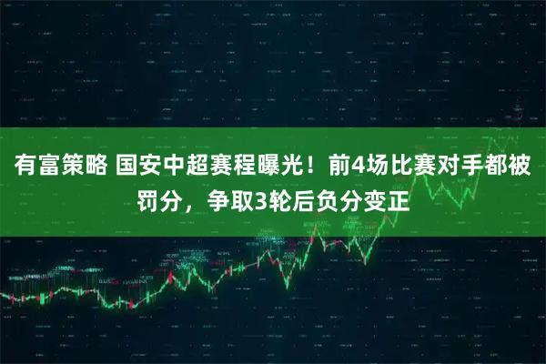 有富策略 国安中超赛程曝光！前4场比赛对手都被罚分，争取3轮后负分变正